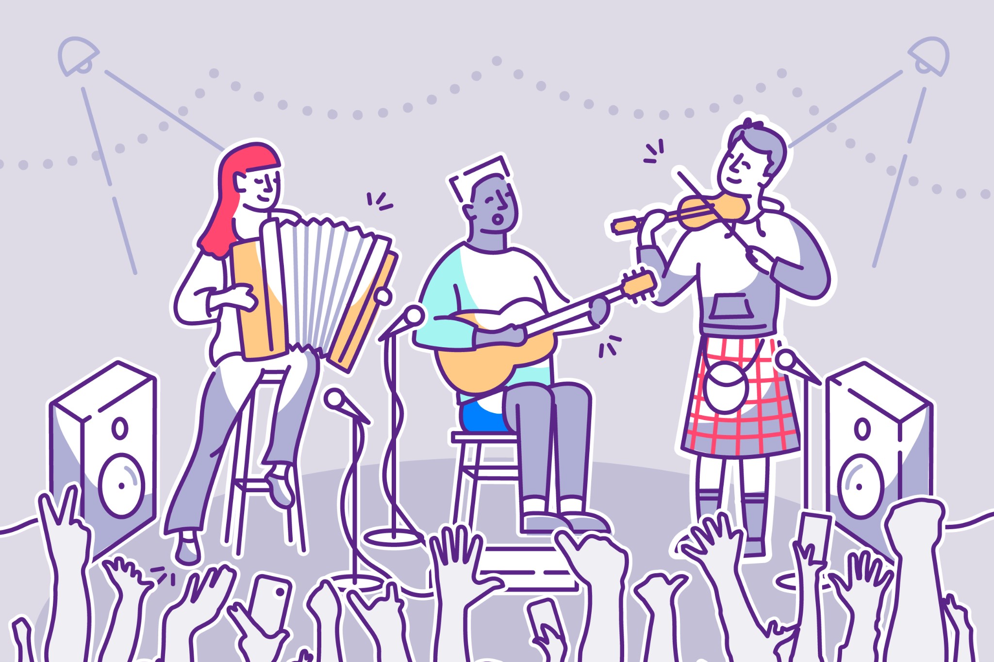 A contemporary band playing at a live music gig