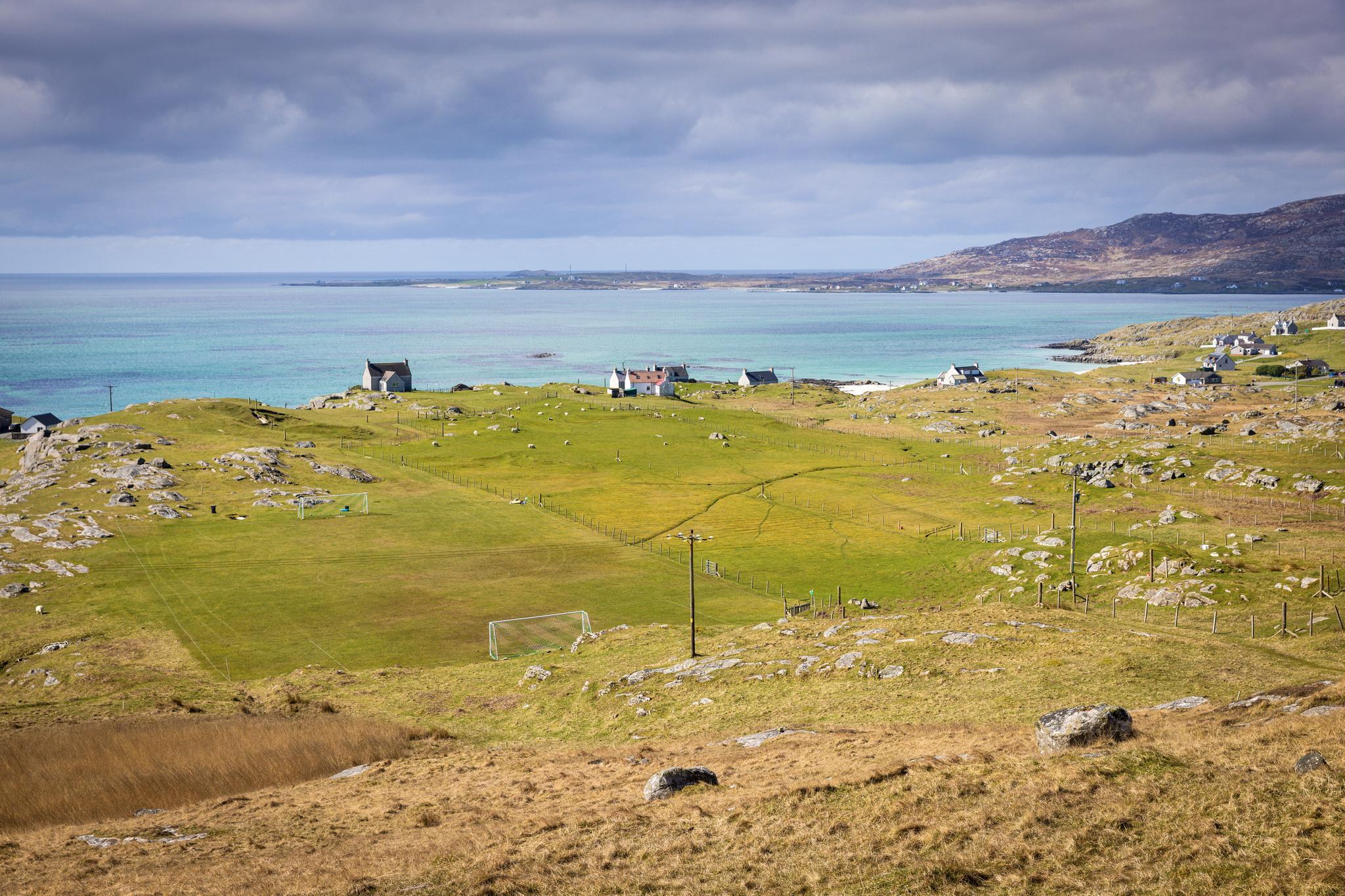 View of Eriskay Football Pitch