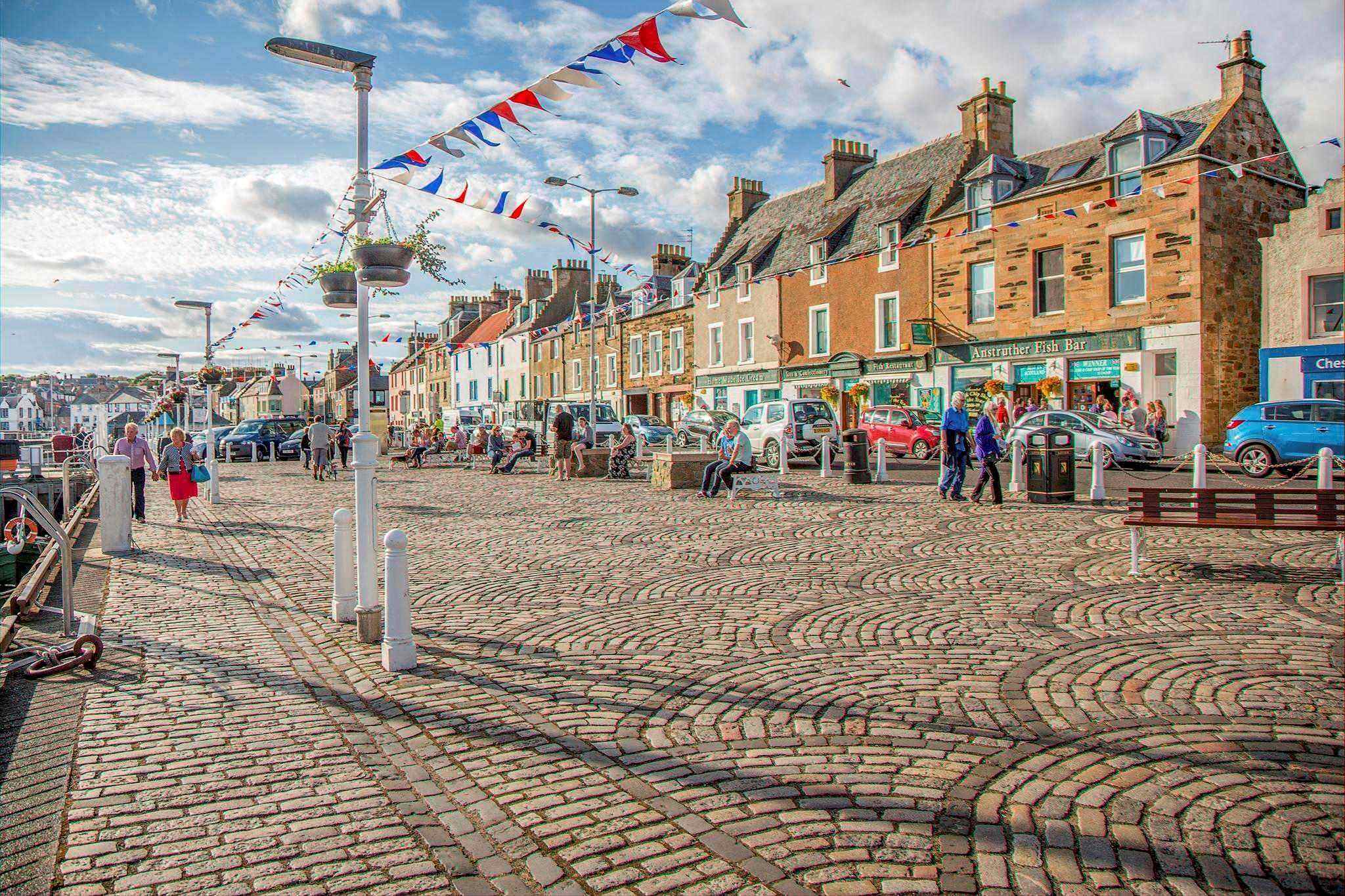 A picturesque harbourside street