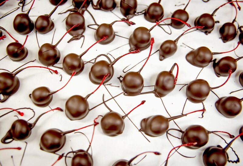 Chocolate Cherries Being Prepared In The Scottish Chocolate Centre At Legends Of Grandtully