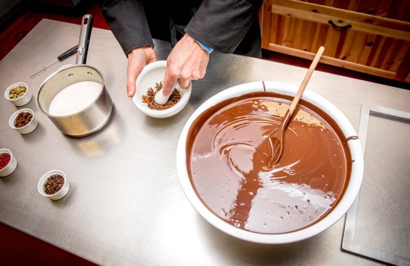 Iain Burnett The Master Chocolatier At Legends Of Grandtully Prepares A Recipe