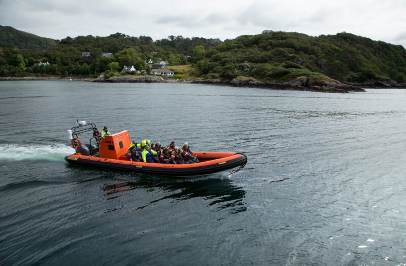 Orca 1 A Sea Going Rhib Rigid Hull Inflatable Boat Of Hebridean Whale Cruises Gairloch Highlands Of Scotland