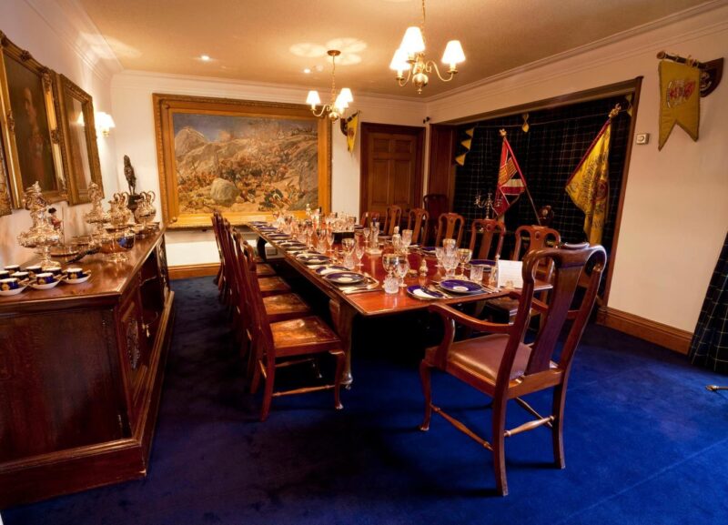 Dining room in the Gordon Highlanders Museum In Aberdeen 