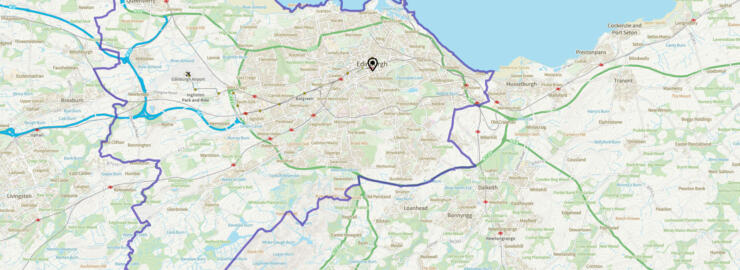 Map of Mappa completa del percorso - Edimburgo